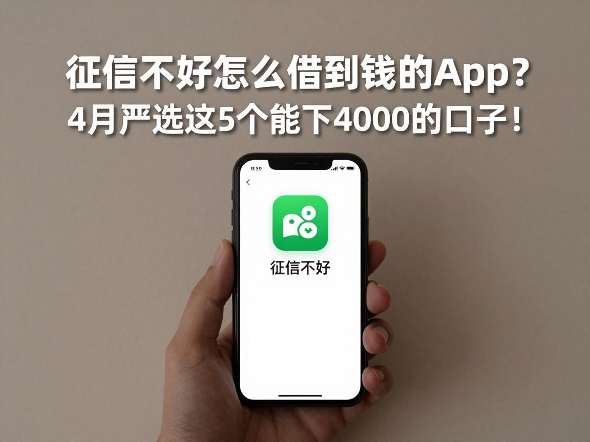 征信不好怎么借到钱的app？4月严选这5个能下4000的口子！