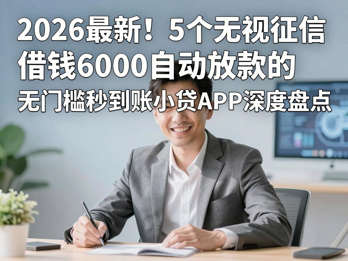 2026最新!5个无视征信、借钱6000自动放款的无门槛秒到账小贷APP深度盘点