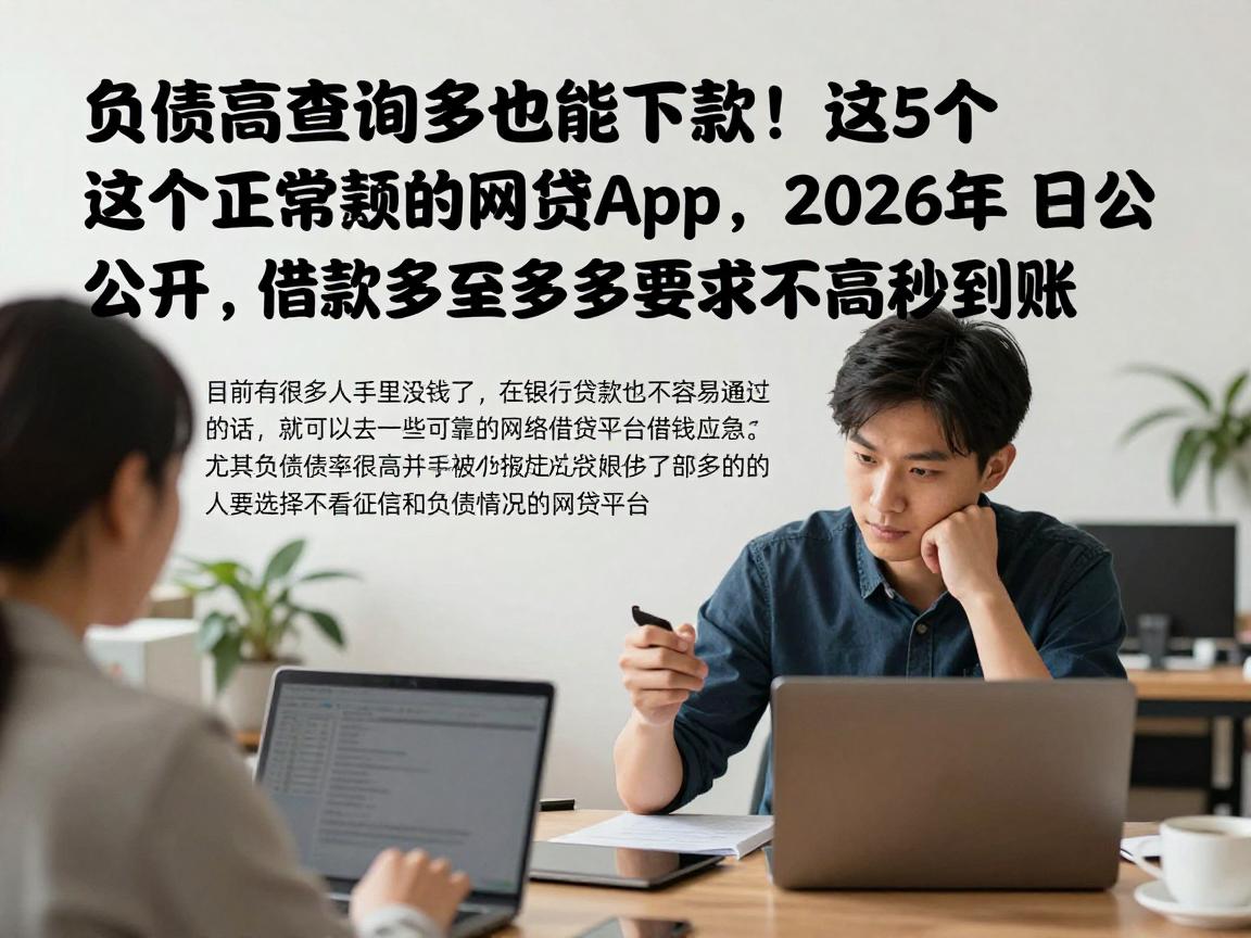 负债高查询多也能下款!这5个正常还款的网贷App,2026年今日公开,借款多查询多要求不高秒到账