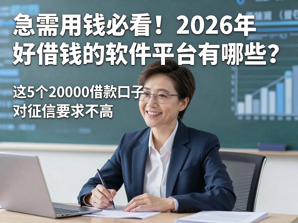 急需用钱必看!2026年好借钱的软件平台有哪些?这5个20000借款口子对征信要求不高