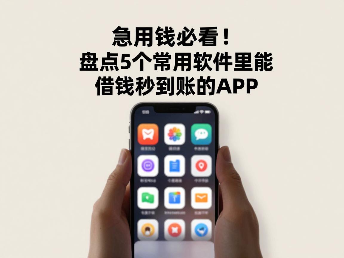 急用钱必看！盘点5个常用软件里能借钱秒到账的APP