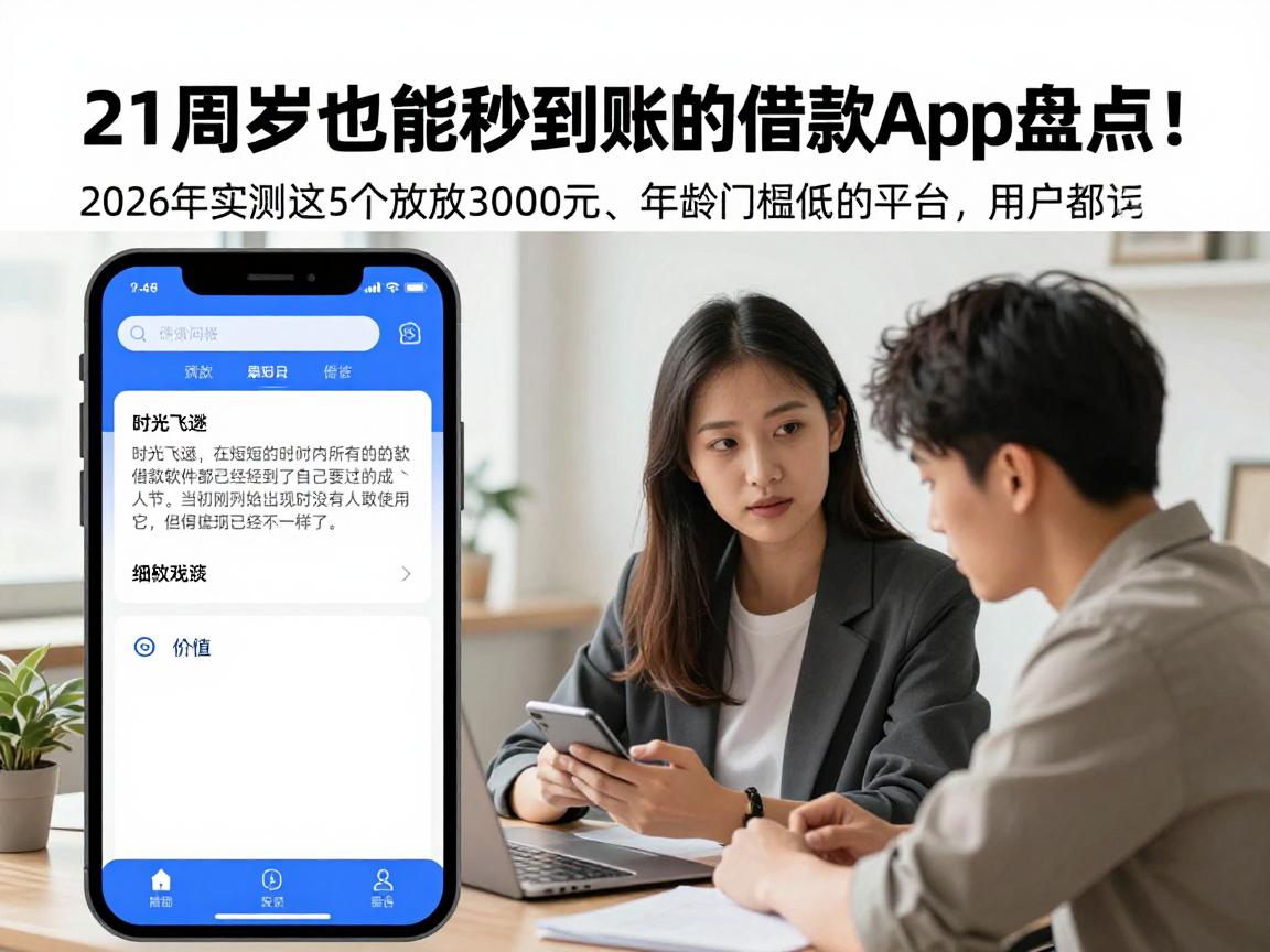 21周岁也能秒到账的借款app盘点!2026年实测这5个放款30000元、年龄门槛低的平台,用户都认可