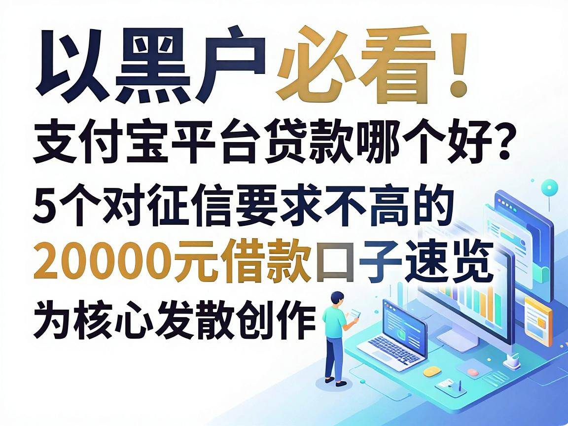 黑户必看!支付宝平台贷款哪个好?5个对征信要求不高的20000元借款口子速览
