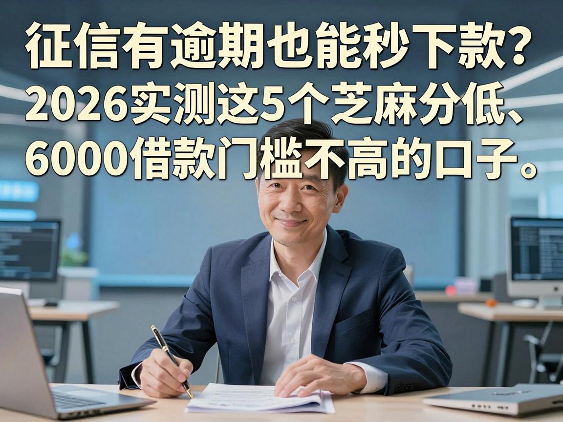征信有逾期也能秒下款?2026实测这5个芝麻分低、6000借款门槛不高的口子
