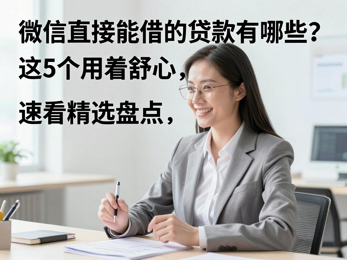 微信直接能借的贷款有哪些?这5个用着舒心,速看精选盘点!