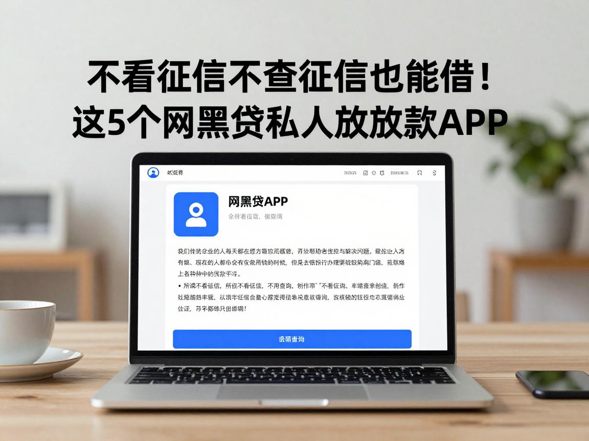 不看征信不查征信也能借!这5个网黑贷私人放款APP,征信不太好照样合心意