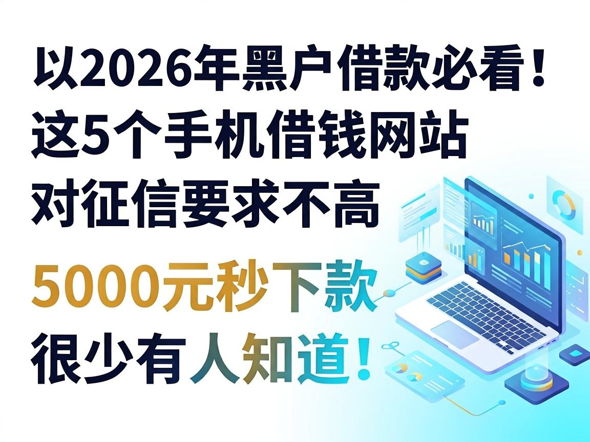 2026年黑户借款必看！这5个手机借钱网站对征信要求不高，5000元秒下款很少有人知道！