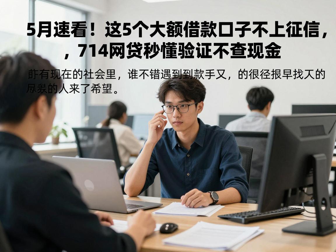 5月速看!这5个大额借款口子不上征信,714网贷秒懂验证不查现金