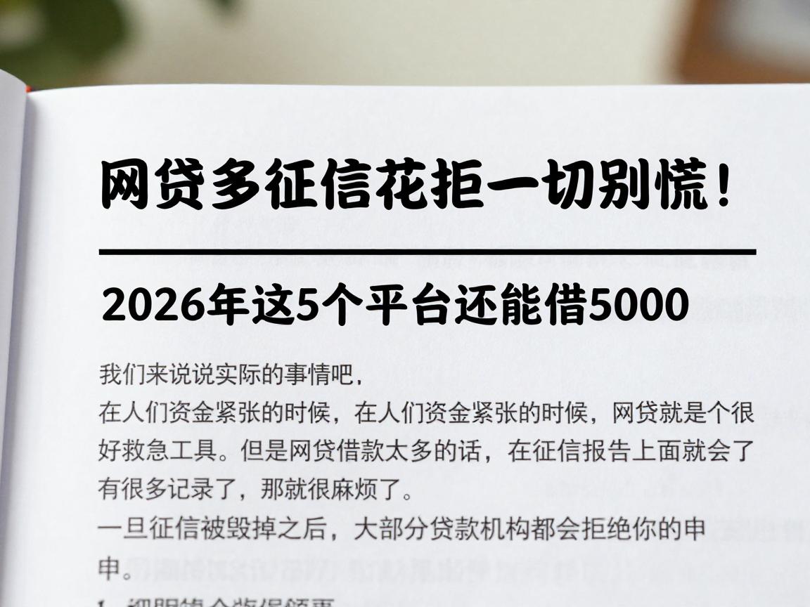 网贷多征信花拒一切别慌!2026年这5个平台还能借5000