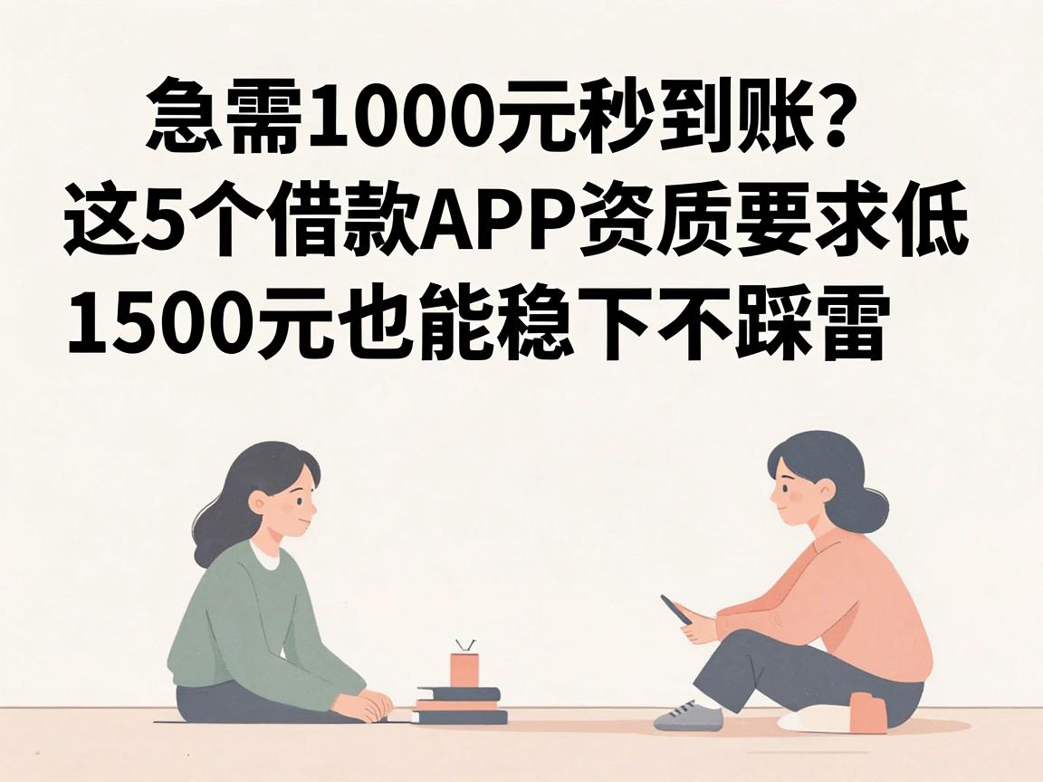 急需1000元秒到账?这5个借款APP资质要求低,1500元也能稳下不踩雷