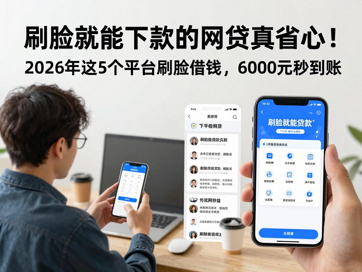 刷脸就能下款的网贷真省心!2026年这5个平台刷脸借钱,6000元秒到账