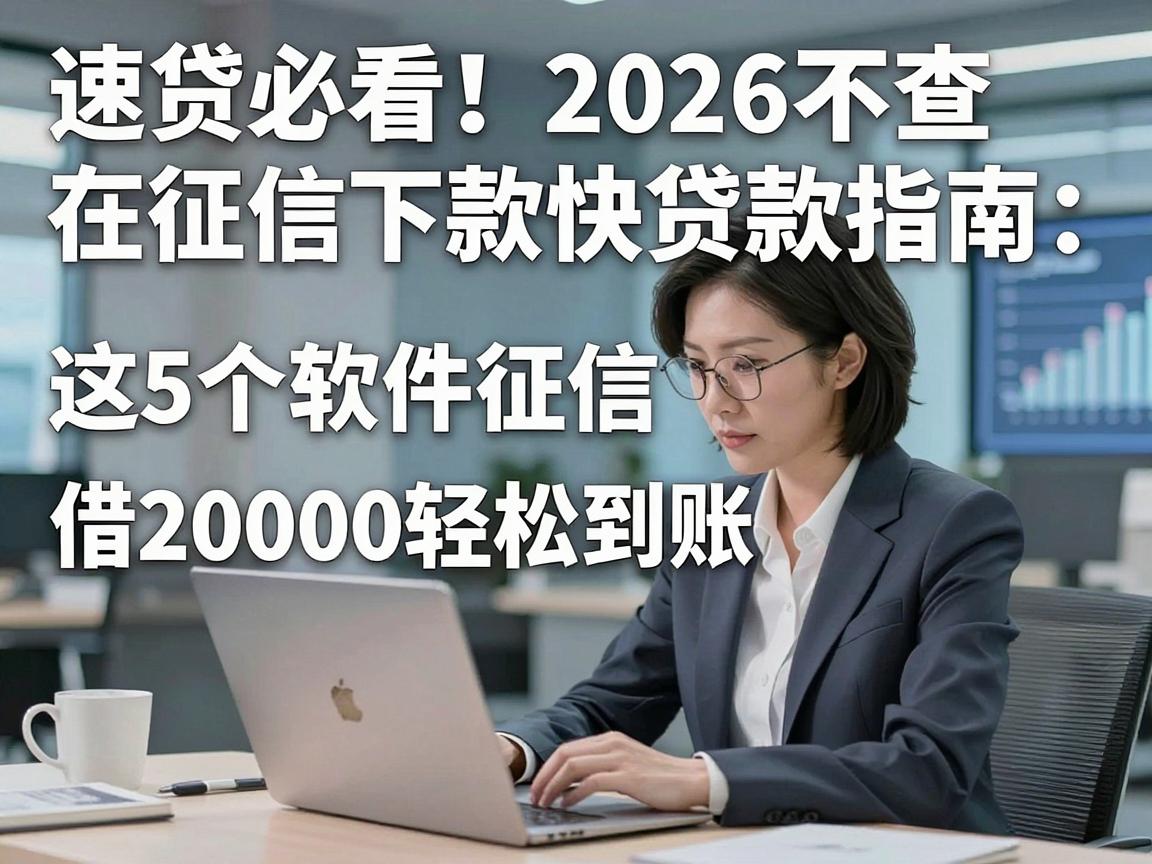 速贷必看！2026不查征信下款快贷款指南：这5个软件征信要求低，借20000轻松到账