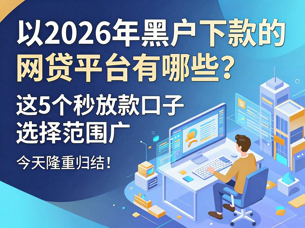2026年黑户下款的网贷平台有哪些？这5个秒放款口子选择范围广，今天隆重归结！