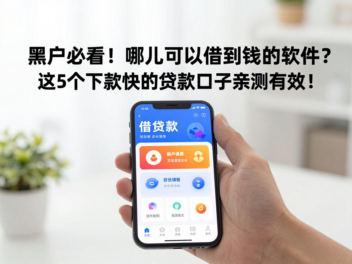 黑户必看!2026年哪儿可以借到钱的软件?这5个下款快的贷款口子亲测有效!