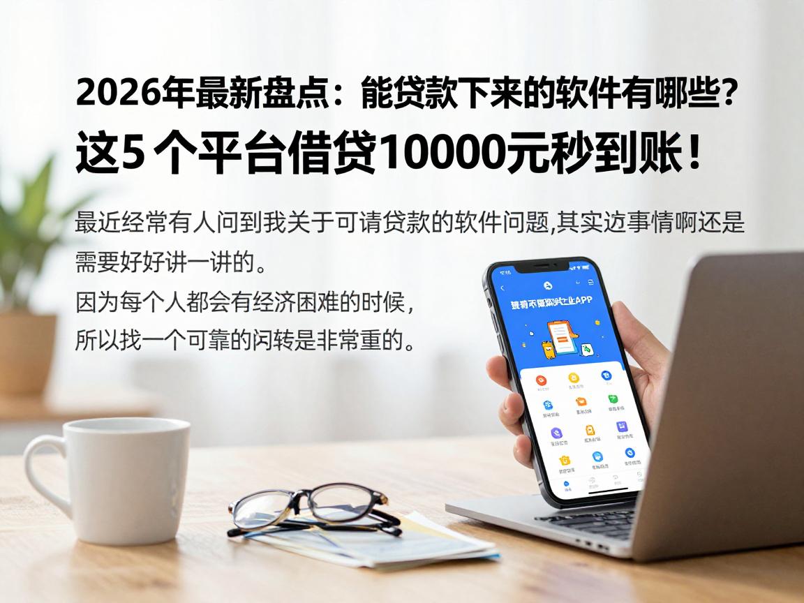 2026年最新盘点:能贷款下来的软件有哪些?这5个平台借款10000元秒到账!