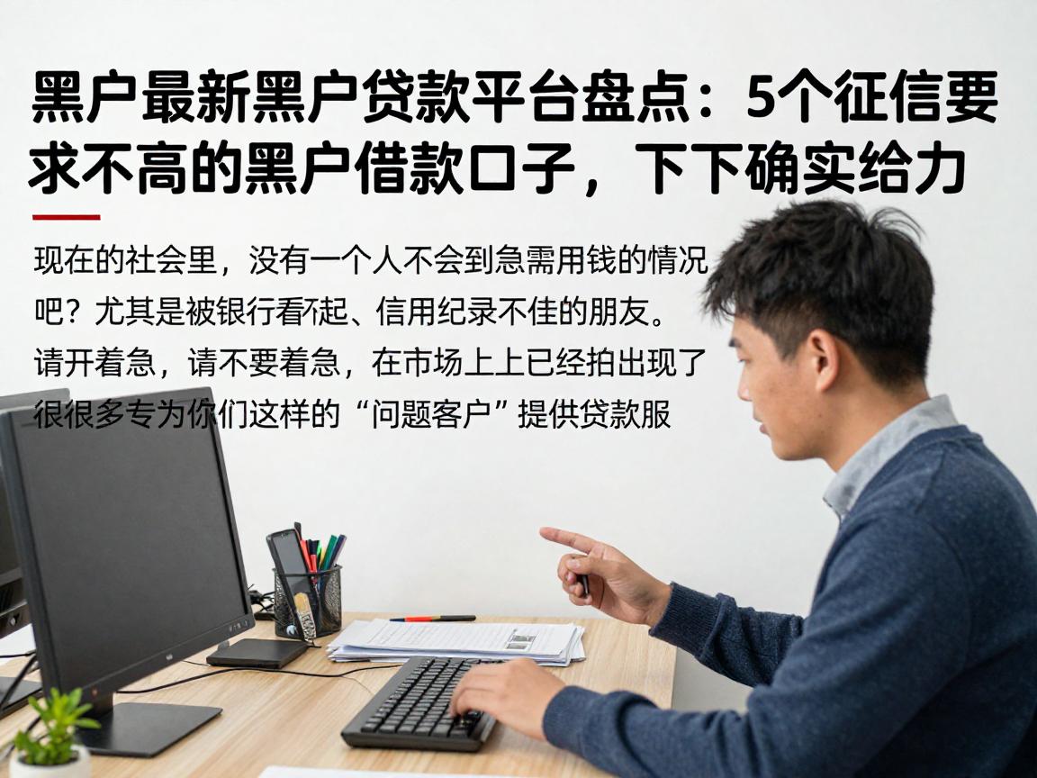黑户最新黑户贷款平台盘点:5个征信要求不高的黑户借款口子,下款确实给力