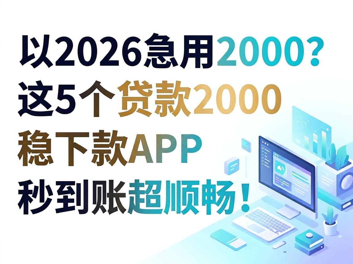 2026急用2000?这5个贷款2000稳下款APP秒到账超顺畅!