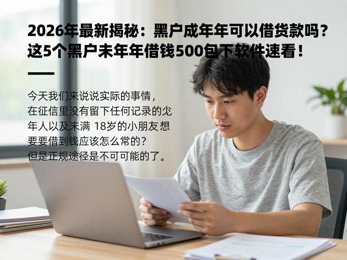 2026年最新揭秘：黑户未成年可以借贷款吗？这5个黑户未成年借钱500包下软件速看！