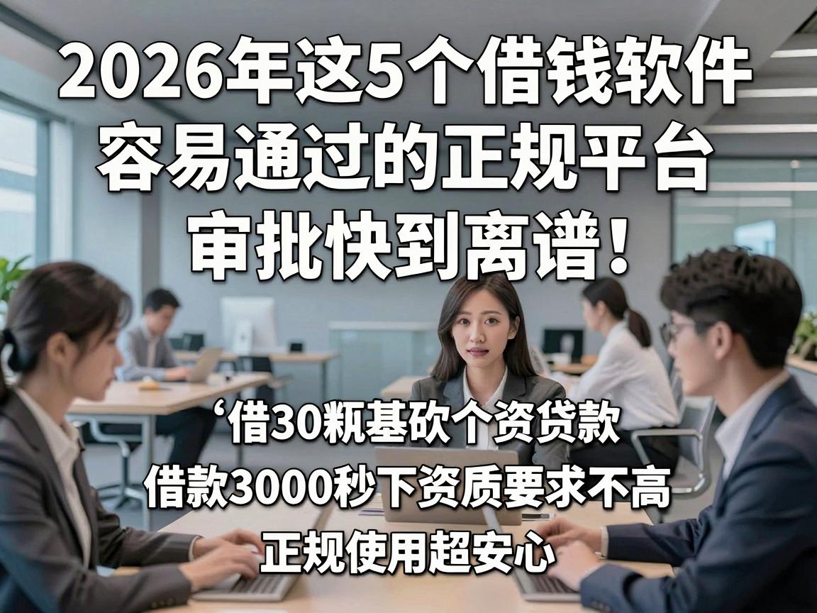 2026年这5个借钱软件容易通过的正规平台,审批快到离谱,借款3000秒下资质要求不高,正规使用超安心