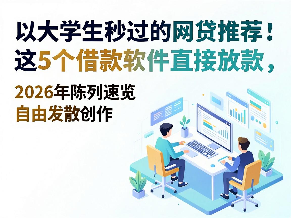 大学生秒过的网贷推荐:这5个借款软件直接放款,2026年陈列速览