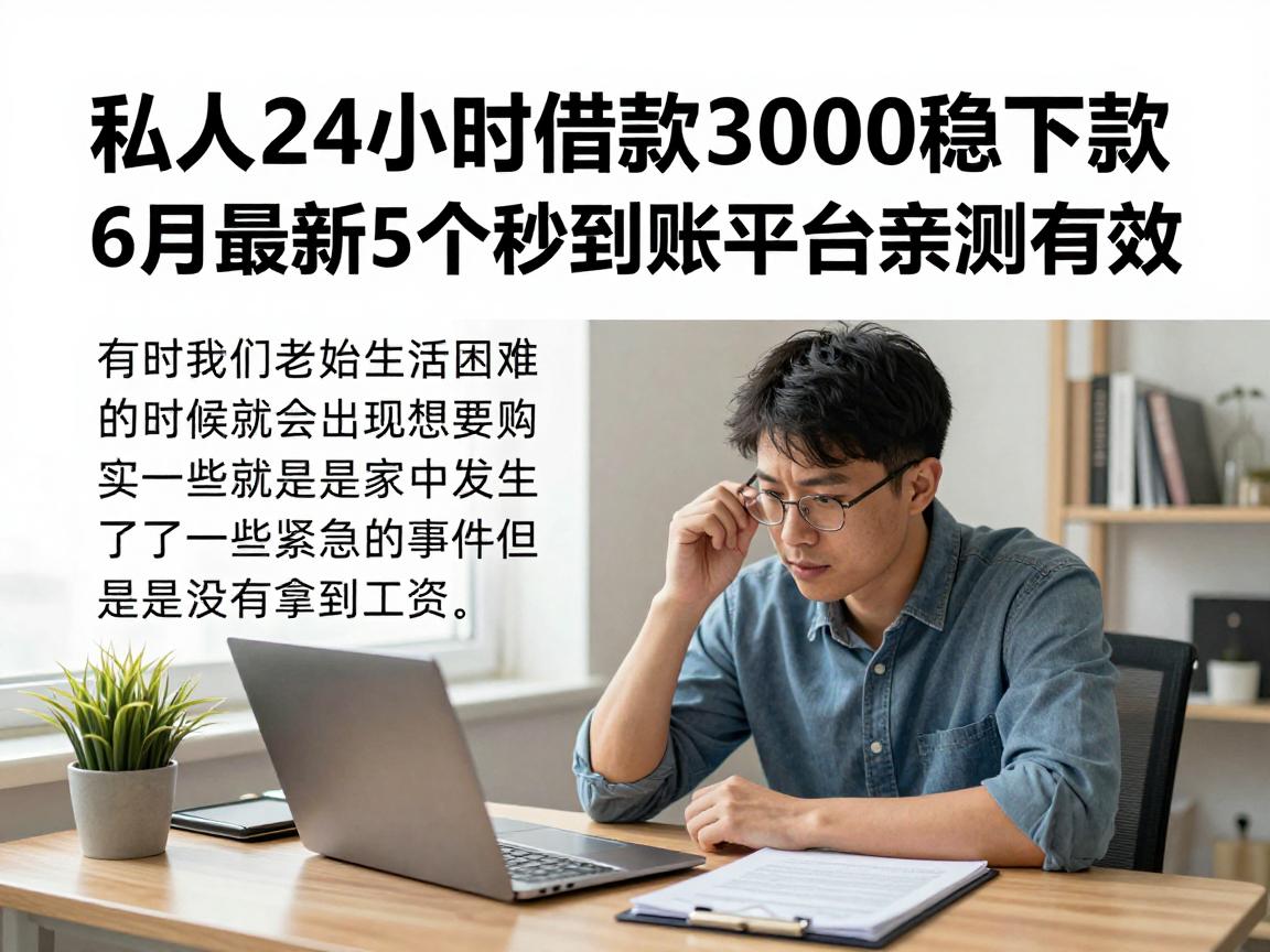 私人24小时借款3000稳下款！6月最新5个秒到账平台亲测有效
