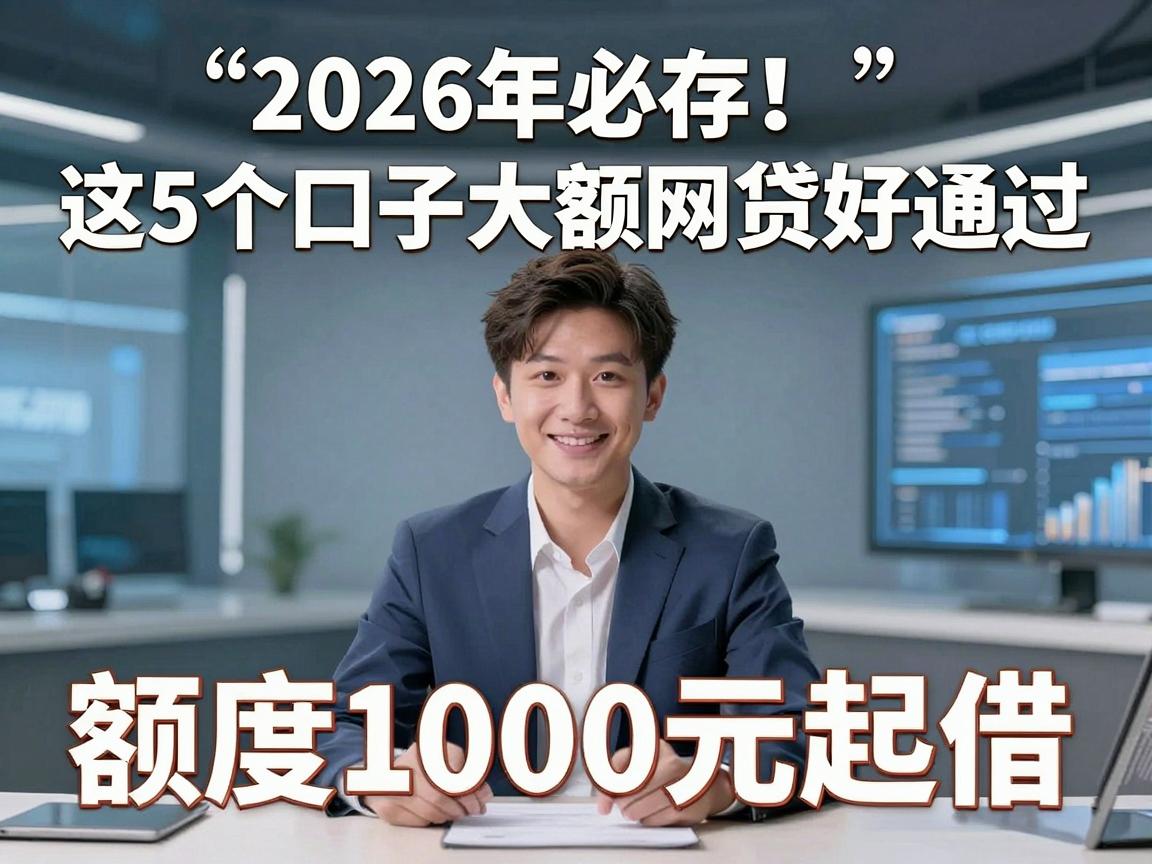 2026年必存!这5个口子大额网贷好通过,额度1000元起借
