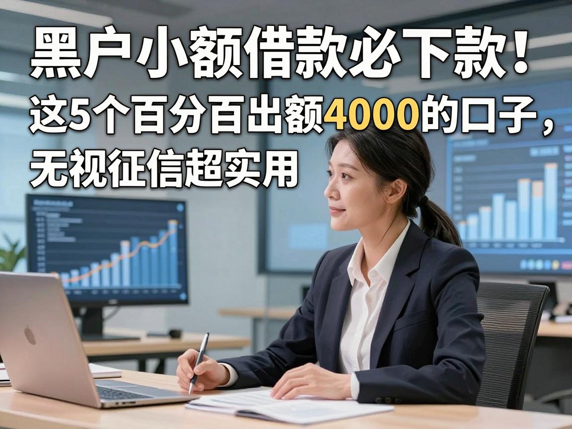 黑户小额借款必下款!这5个百分百出额4000的口子,无视征信超实用