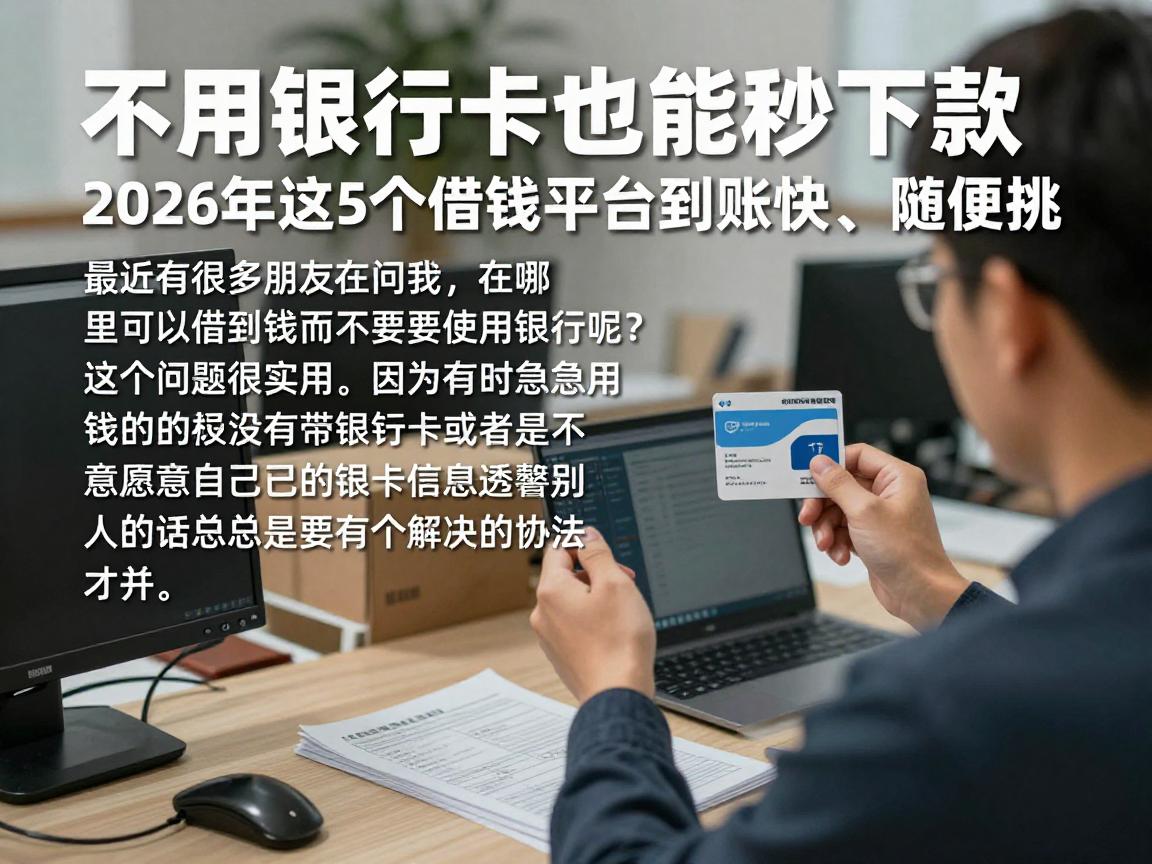 不用银行卡也能秒下款!2026年这5个借钱平台到账快、随便挑