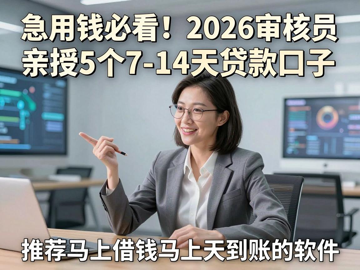 急用钱必看!2026审核员亲授5个7-14天贷款口子,推荐马上借钱马上天到账的软件