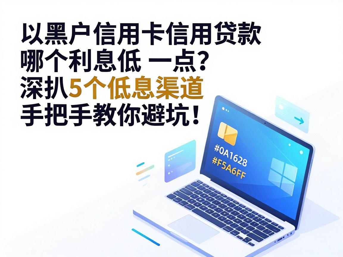 黑户信用卡信用贷款哪个利息低一点？深扒5个低息渠道，手把手教你避坑！