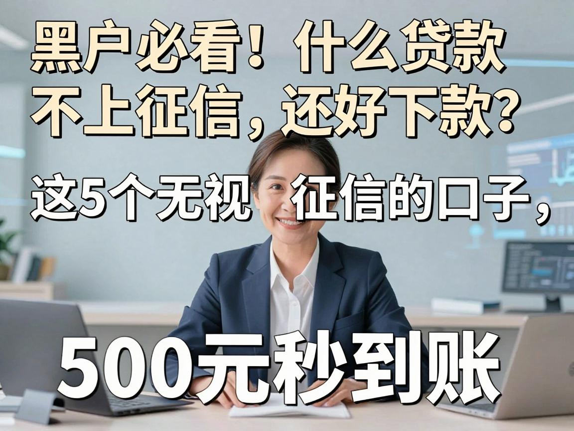 黑户必看!什么贷款不上征信还好下款?这5个无视征信的口子,500元秒到账