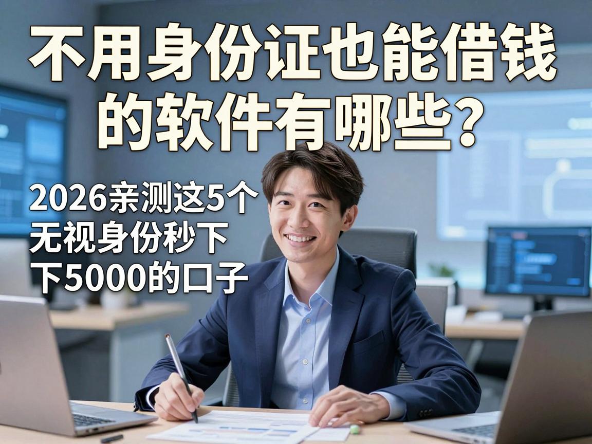 不用身份证也能借钱的软件有哪些？2026亲测这5个无视身份秒下5000的口子