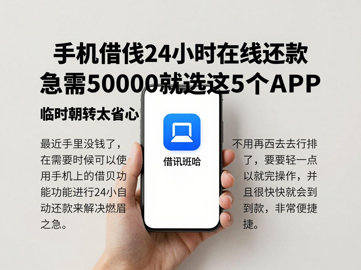 手机借钱24小时在线还款,急需50000就选这5个APP,临时周转太省心