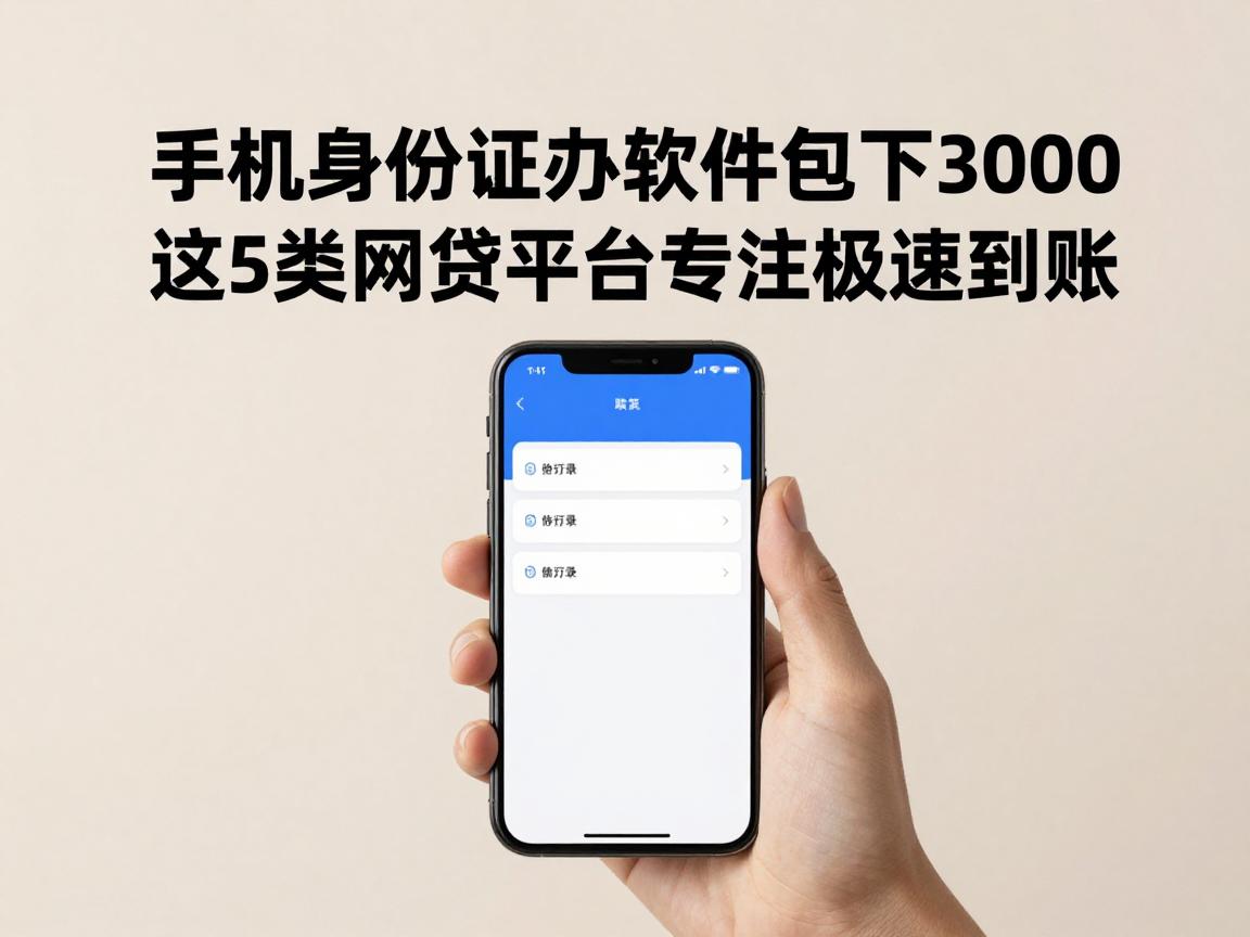 手机身份证办理软件包下3000,这5类网贷平台专注极速到账