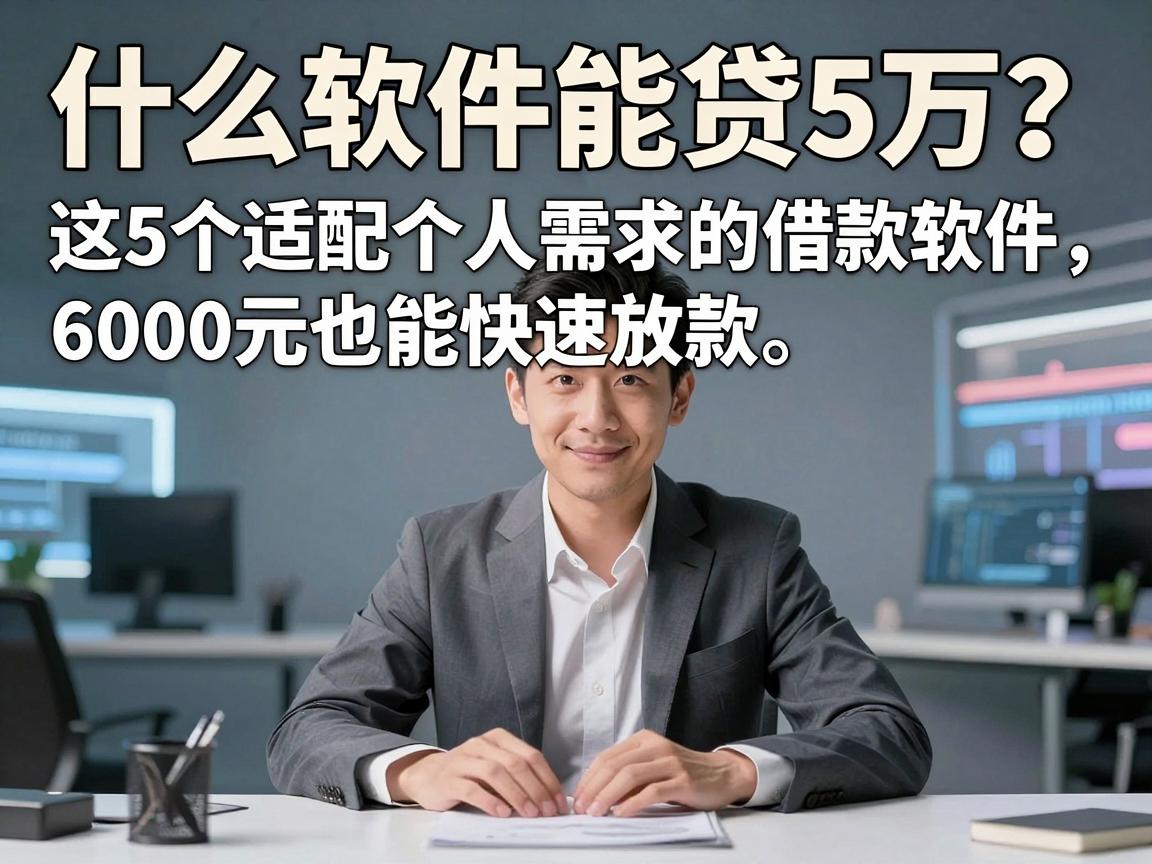 什么软件能贷5万？这5个适配个人需求的借款软件，6000元也能快速放款！