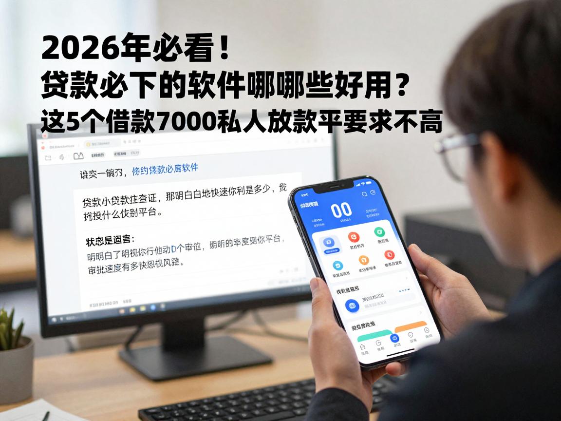 2026年必看!贷款必下的软件有哪些好用?这5个借款7000私人放款平台要求不高