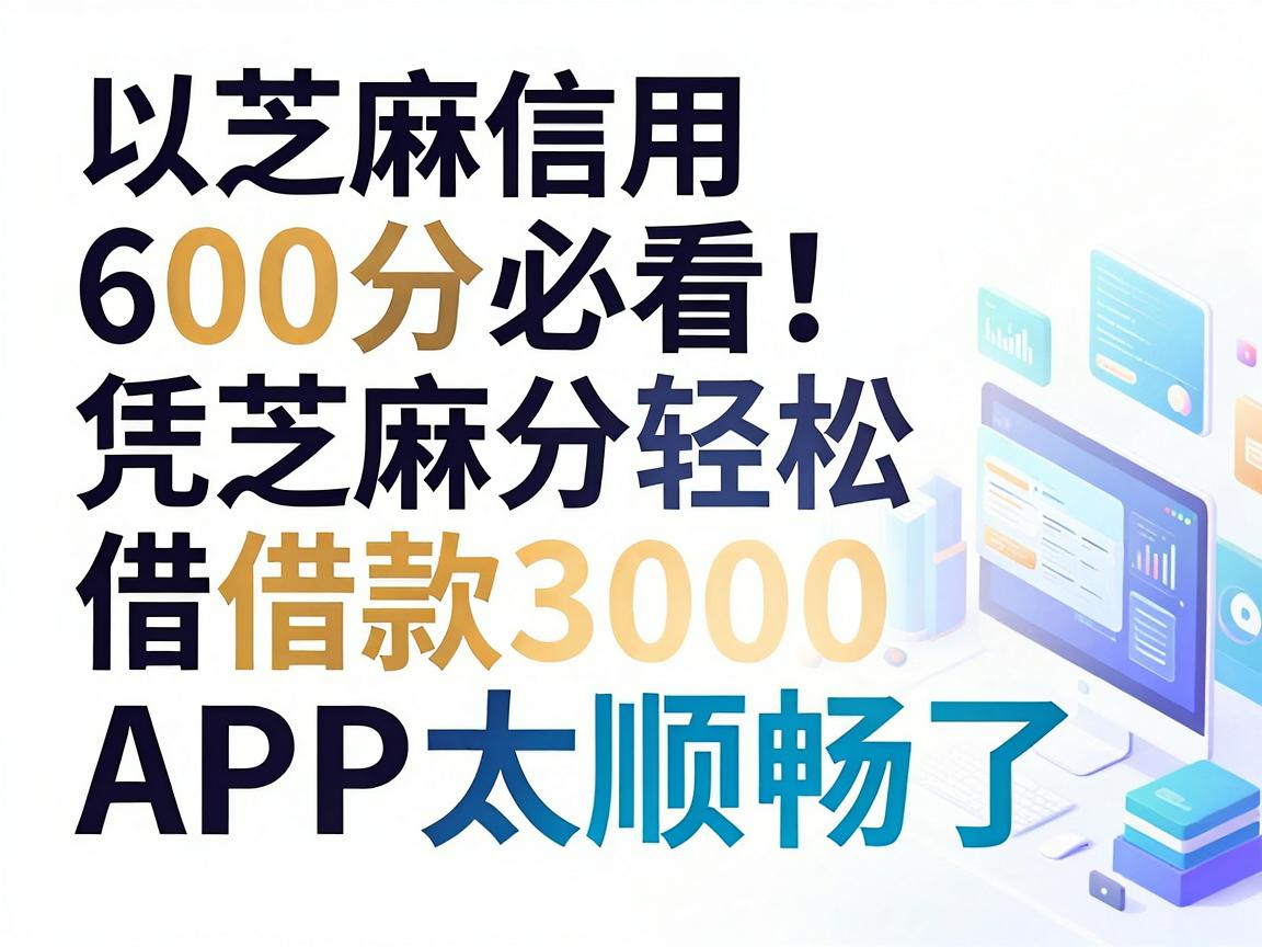 芝麻信用600分必看!这5个凭芝麻分轻松借款3000的APP太顺畅了