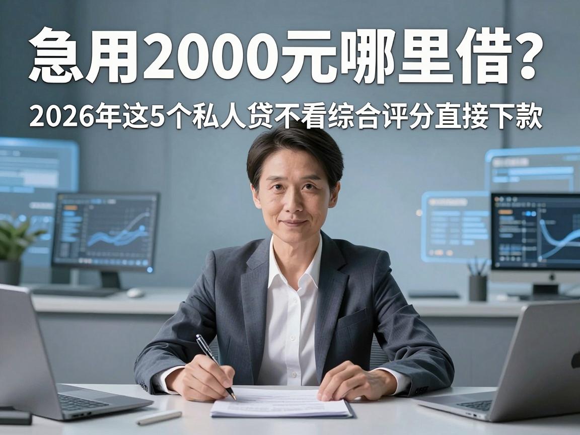 急用2000元哪里借?2026年这5个私人贷不看综合评分直接下款