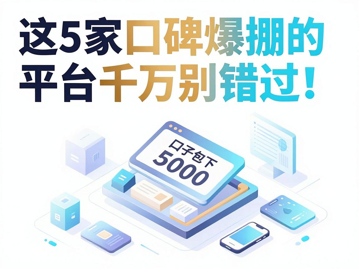 身份证小额贷款口子包下5000，这5家口碑爆棚的平台千万别错过！
