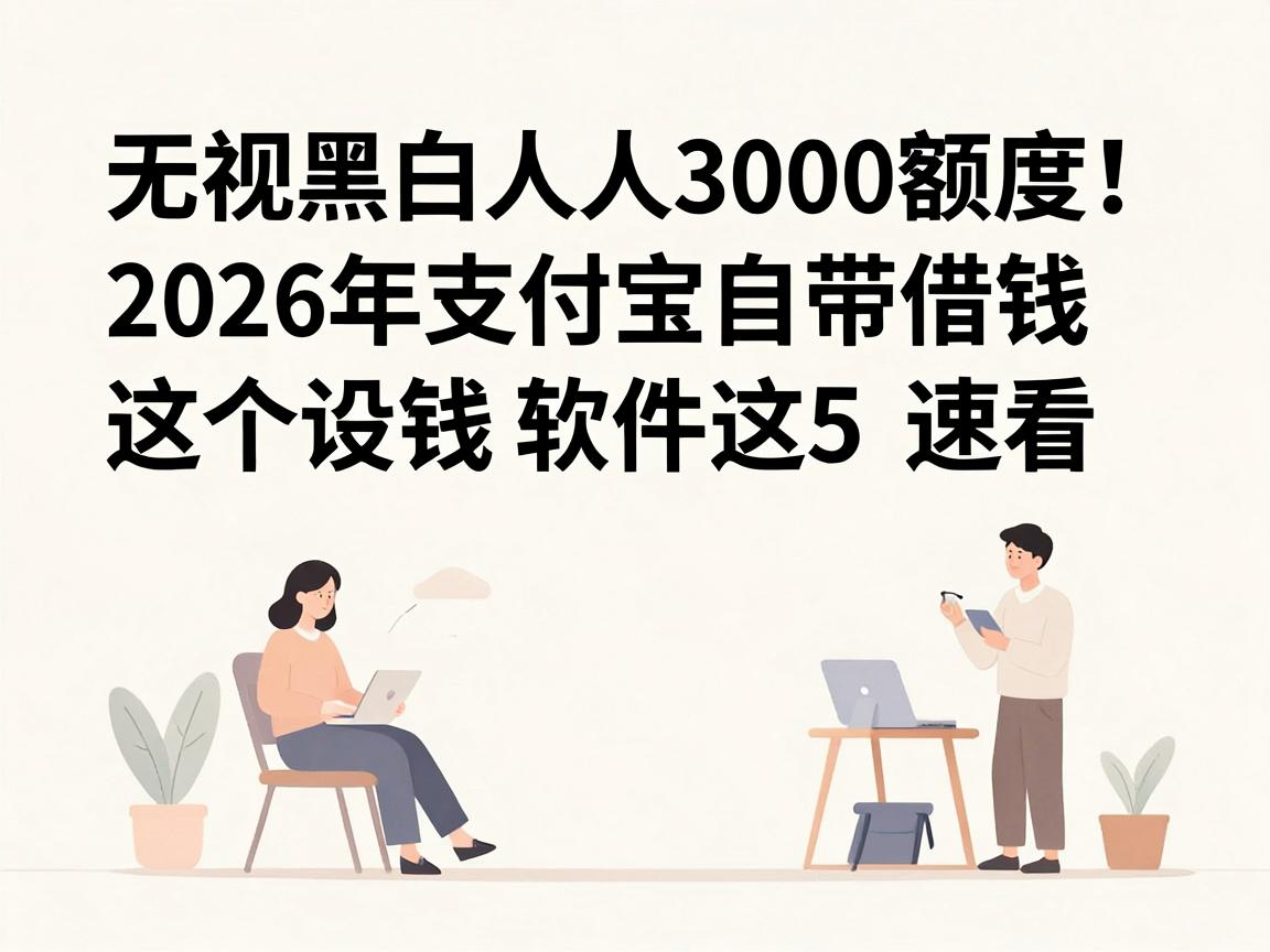 无视黑白人人3000额度!2026年支付宝自带借钱软件这5个速看