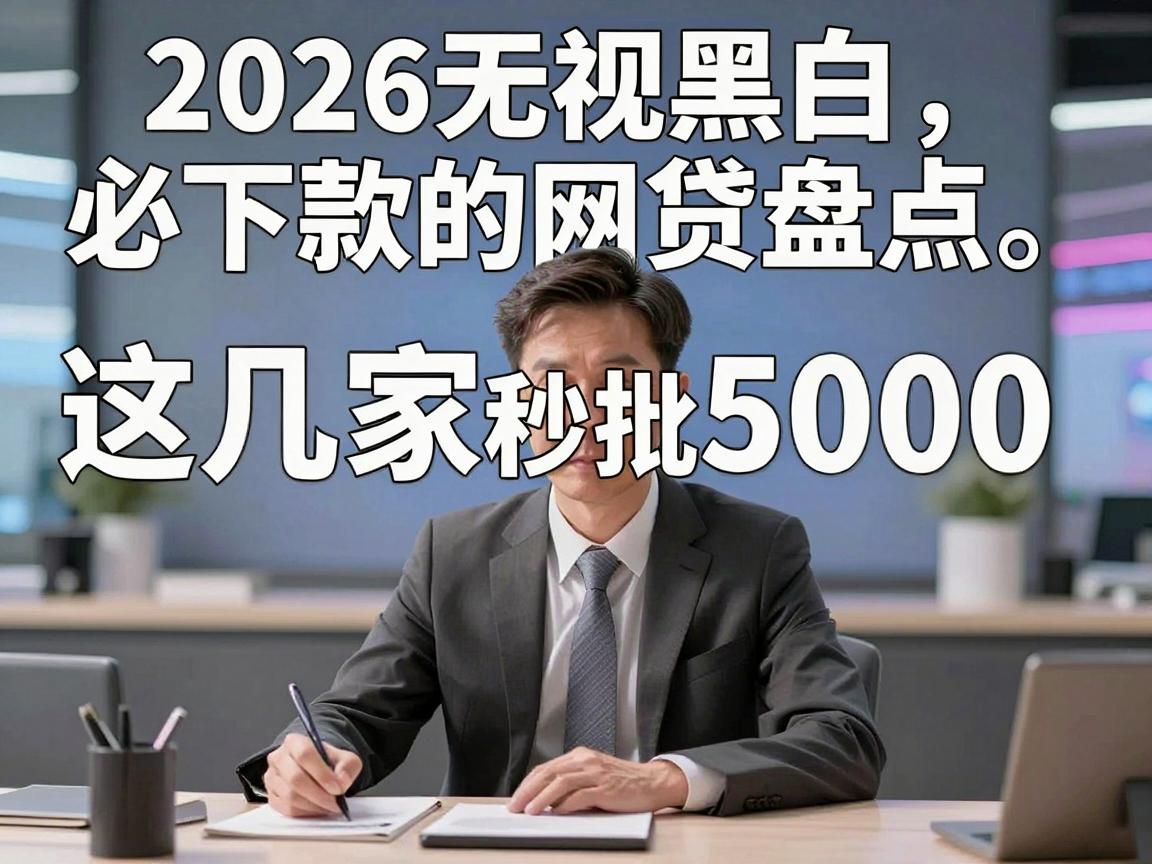 2026无视黑白必下款的网贷盘点,这几家秒批5000