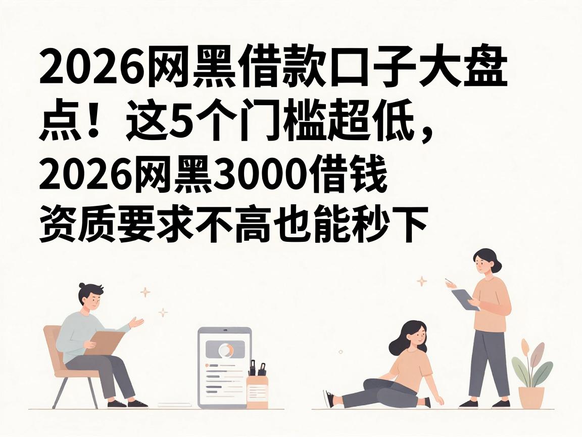 2026网黑借款口子大盘点!这5个门槛超低,2026网黑3000借钱资质要求不高也能秒下