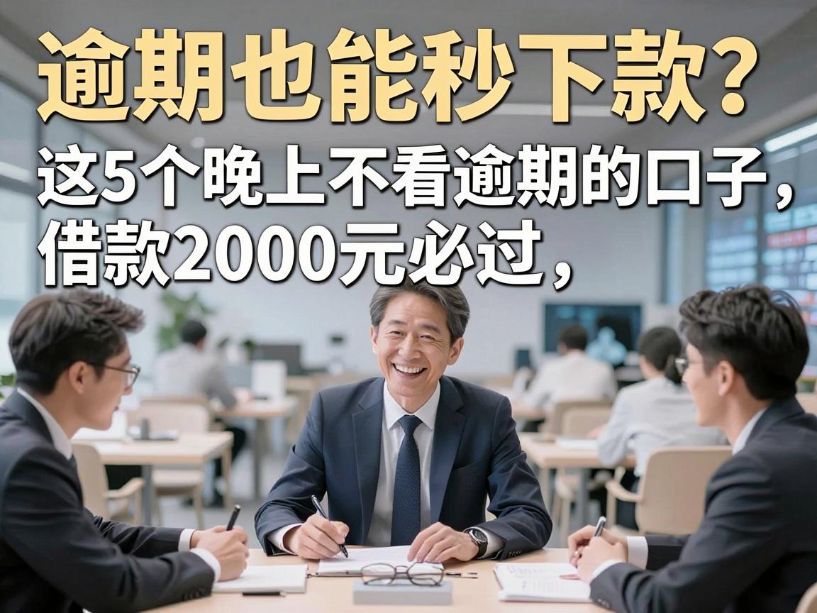 逾期也能秒下款？这5个晚上不看逾期的口子，借款2000元必过！