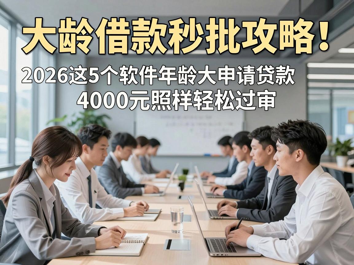 大龄借款秒批攻略!2026这5个软件年龄大申请贷款4000元照样轻松过审