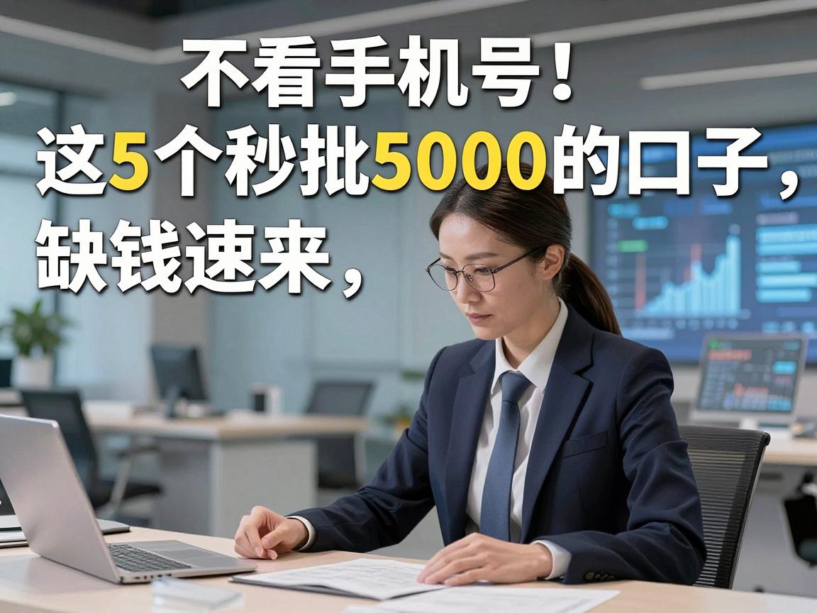 不看手机号！这5个秒批5000的口子，缺钱速来