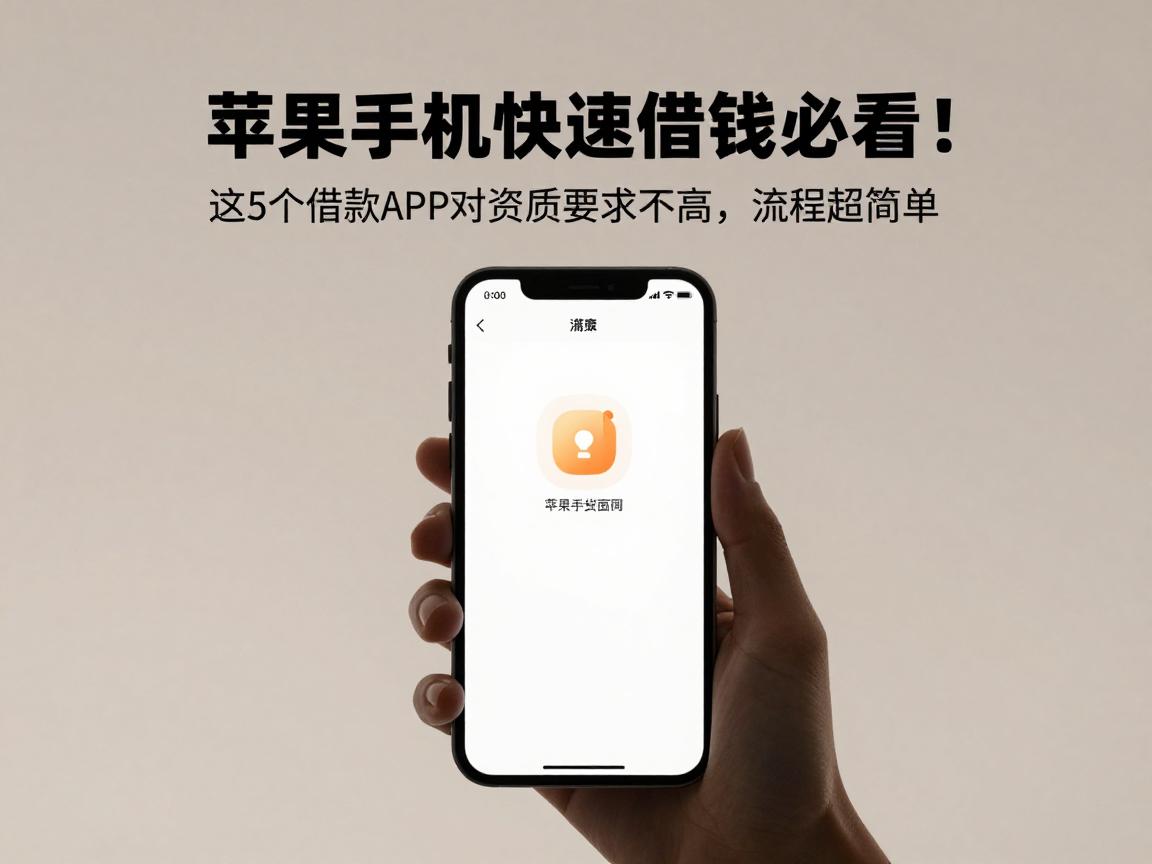 苹果手机快速借钱必看!这5个借款APP对资质要求不高,流程超简单
