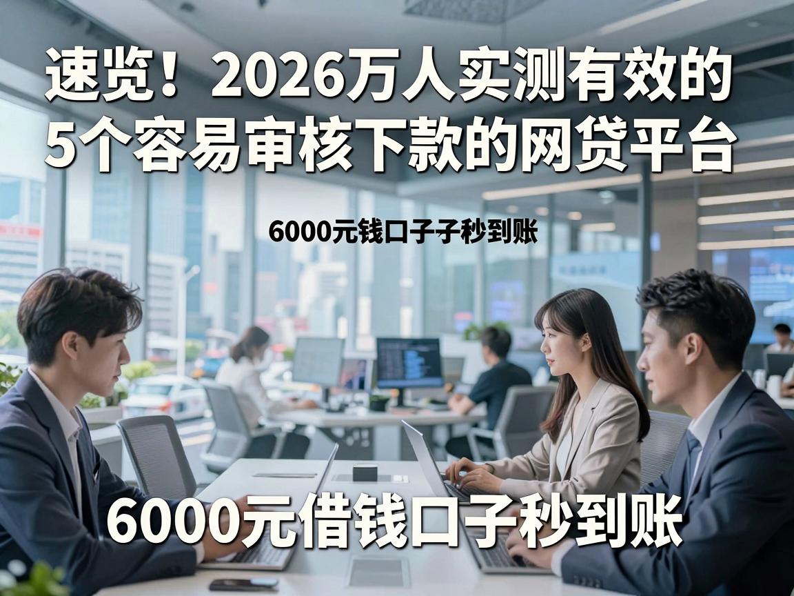 速览！2026万人实测有效的5个容易审核下款的网贷平台，6000元借钱口子秒到账