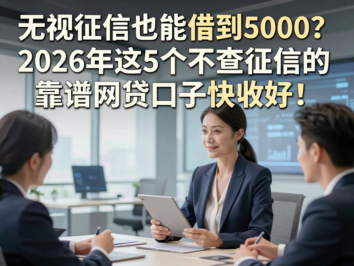 无视征信也能借到5000?2026年这5个不查征信的靠谱网贷口子快收好!