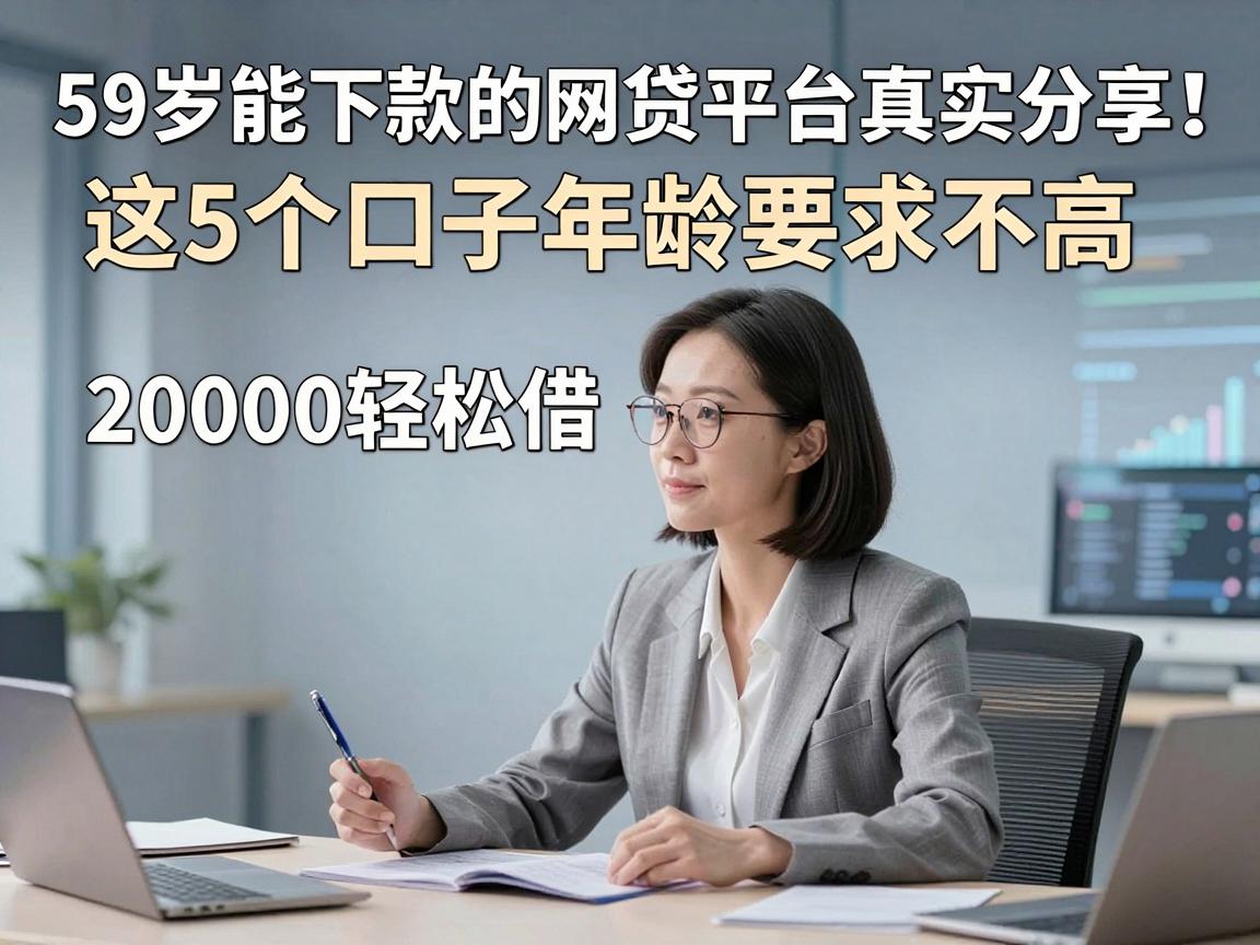 59岁能下款的网贷平台真实分享!这5个口子年龄要求不高,20000轻松借