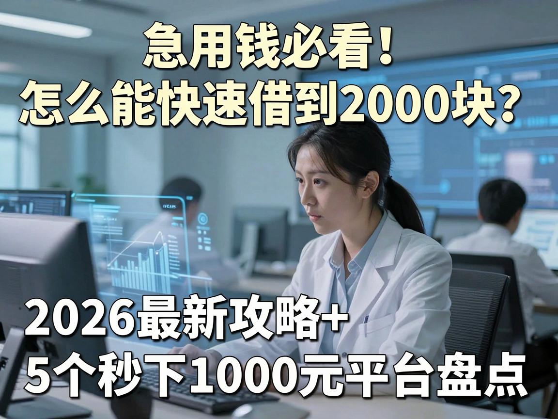 急用钱必看!怎么能快速借到2000块?2026最新攻略+5个秒下1000元平台盘点